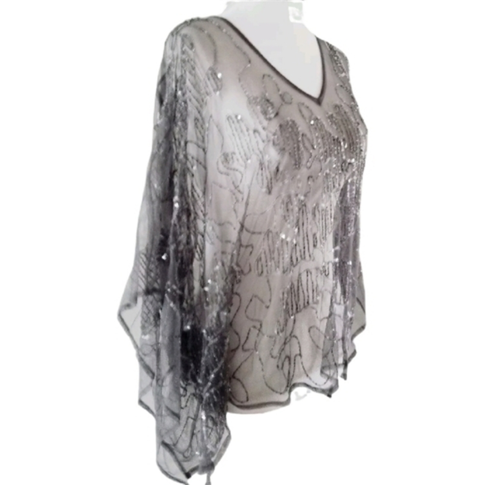 💥NWT💥 ANTHROPOLOGIE WILLOW & CLAY SEQUIN TOP SZ M - Picture 6 of 9